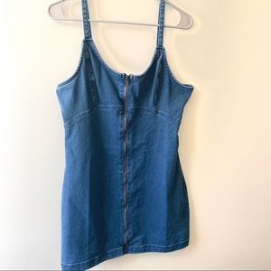 New Look Zip Up Denim Dress